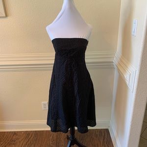 Black strapless dress